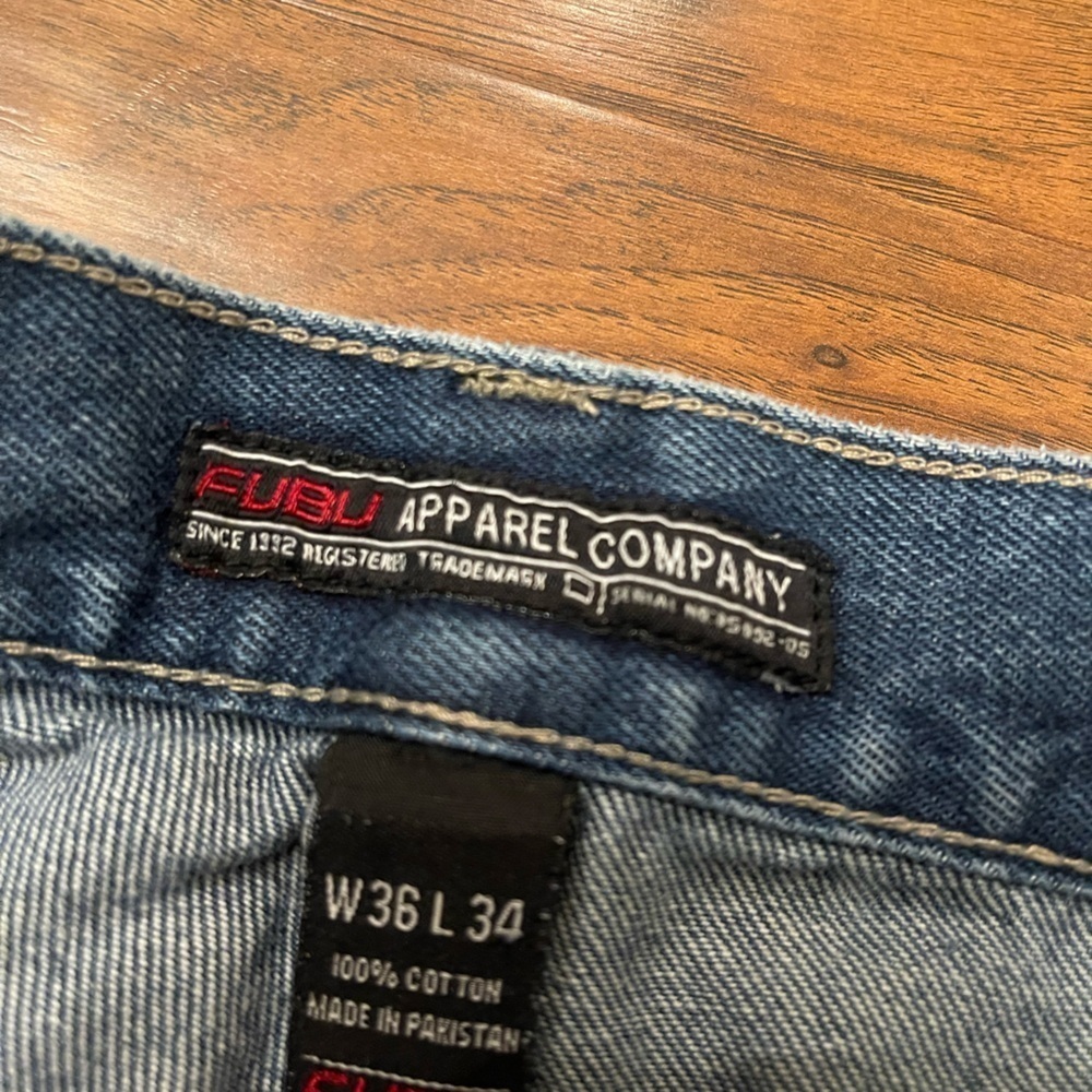 Vintage Fubu Cargo Jeans Size 36x34 - Picture 2 of 3